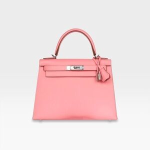 Hermès - Kelly Sellier 28 - Rose Confetti Epsom